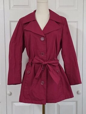 ♡ Raspberry Trench Raincoat ♡
